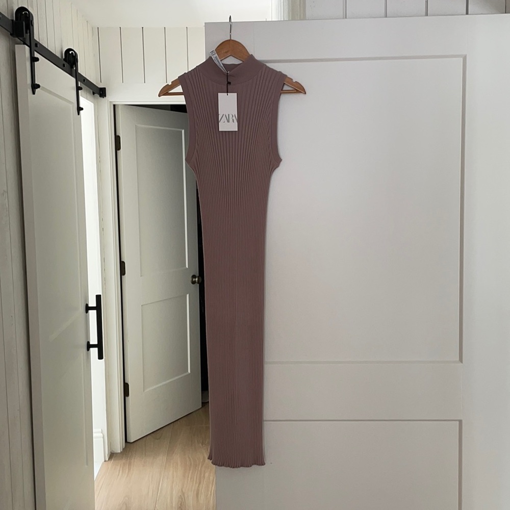 Zara sweater dress rose